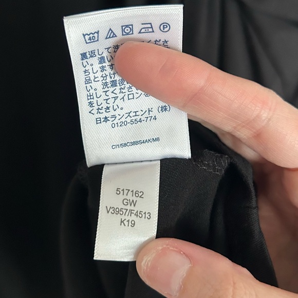 Lands End Petite Faux Wrap Dress Black Cap Sleeve Size 2X 20W-22W - Picture 11 of 11